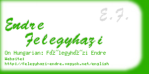 endre felegyhazi business card